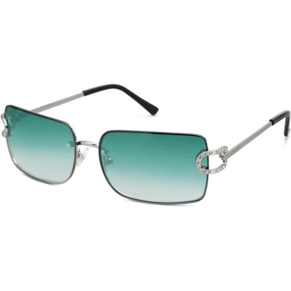Rectangle Sunglasses for Women,Trendy Rimless 90s UV400 Womens main image 3